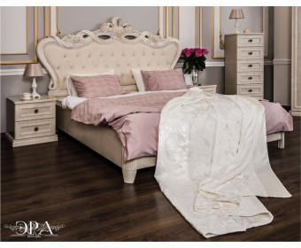 Кровать Афина 160х200 см крем-корень глянец