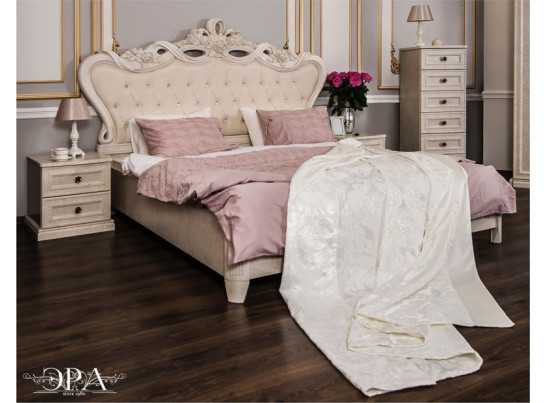 Кровать Афина 160х200 см крем-корень глянец