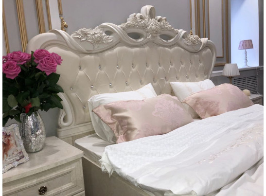 Кровать Афина 160х200 см крем-корень глянец