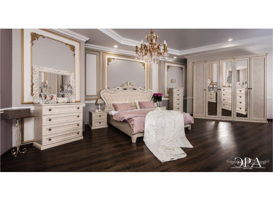 Кровать Афина 180х200 см крем-корень глянец