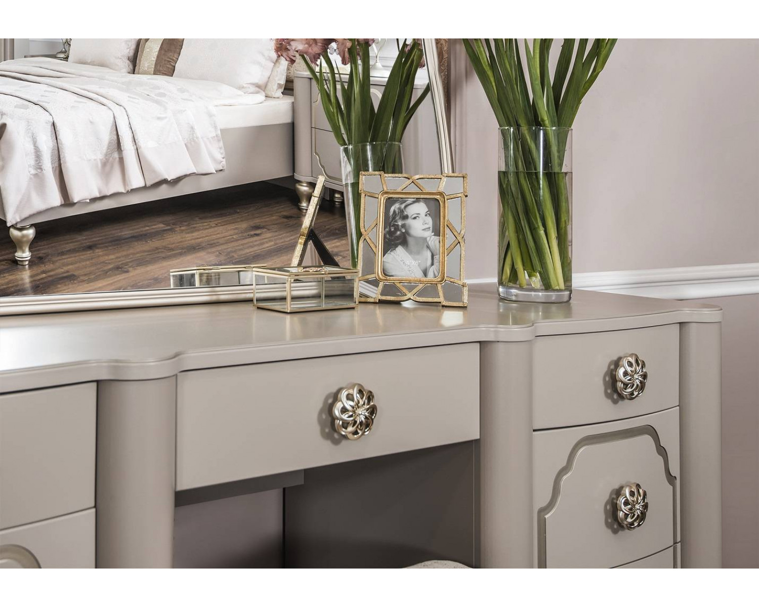 Туалетный столик Лали серый камень
