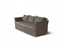 "Капучино Дабл" лаунж-зона из искусственного ротанга, цвет коричневый