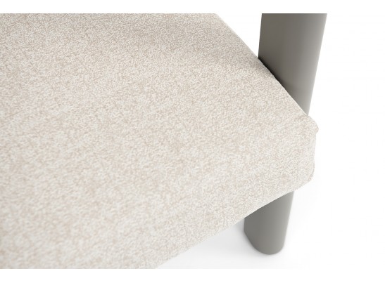 "Бари" диван 3-местный, каркас алюминий, цвет светло-серый