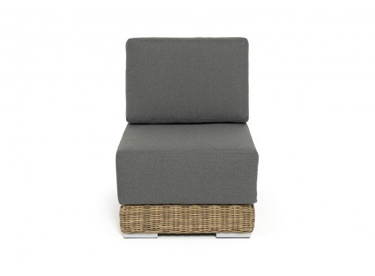 "Капри" модуль диванный прямой с подушками, цвет соломенный