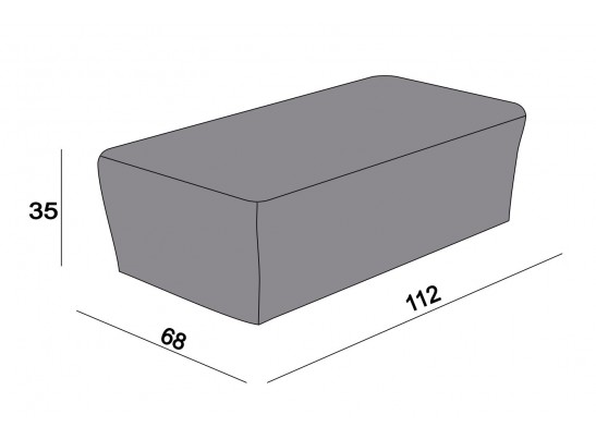 Защитный чехол на журнальный столик Капучино, 110×66×34 см, темно-серый