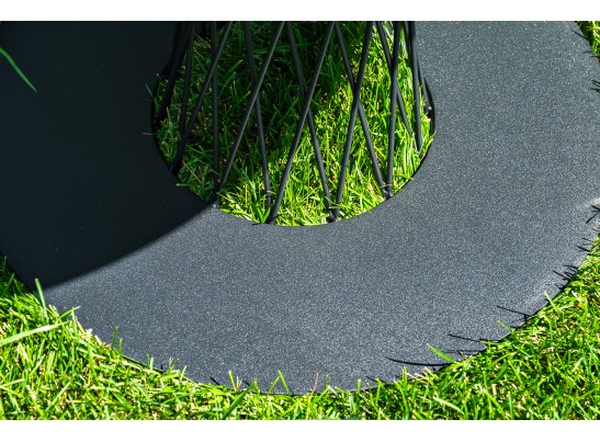 "Диего" обеденный стол из HPL круглый Ø120см, цвет "серый гранит"