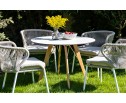 "Франческо" интерьерный стол из HPL круглый Ø100см, цвет молочный