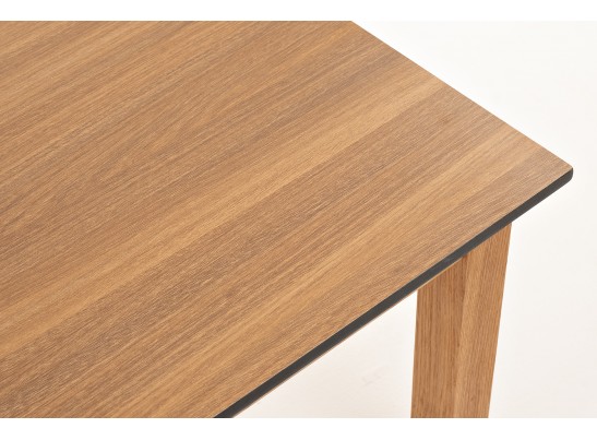 "Канны" журнальный столик из HPL 90х60, H40, основание дуб, цвет столешницы "дуб"