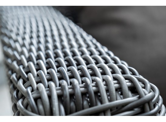 "Капучино" диван из искусственного ротанга двухместный, цвет графит