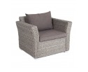 "Капучино" кресло из искусственного ротанга (гиацинт), цвет серый
