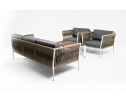 "Касабланка" лаунж-зона плетеная из роупа 5-местная, цвет серый