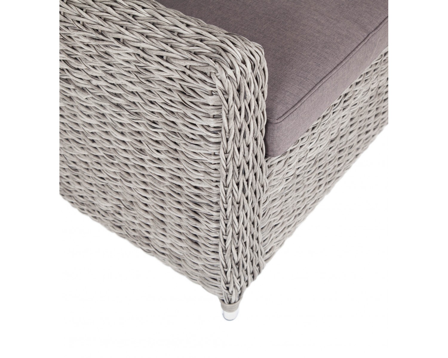 "Кон Панна" кресло из искусственного ротанга (гиацинт), цвет серый