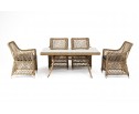"Латте–140 L" обеденная группа плетеная, цвет соломенный