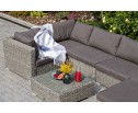 "Лунго" модуль диванный прямой с подушками, цвет cерый (гиацинт)