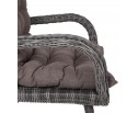 "Толедо" кресло плетеное с подушками, цвет графит