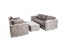 "Боно" лаунж-зона из искусственного ротанга, цвет серый