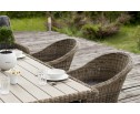 "Бергамо" обеденная группа угловая из искусственного ротанга, цвет соломенный