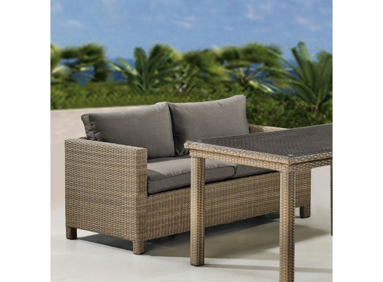 Комплект плетеной мебели T256B/S59B-W65 Light brown