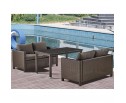 Обеденный комплект плетеной мебели с диванами T256A/S59A-W53 Brown