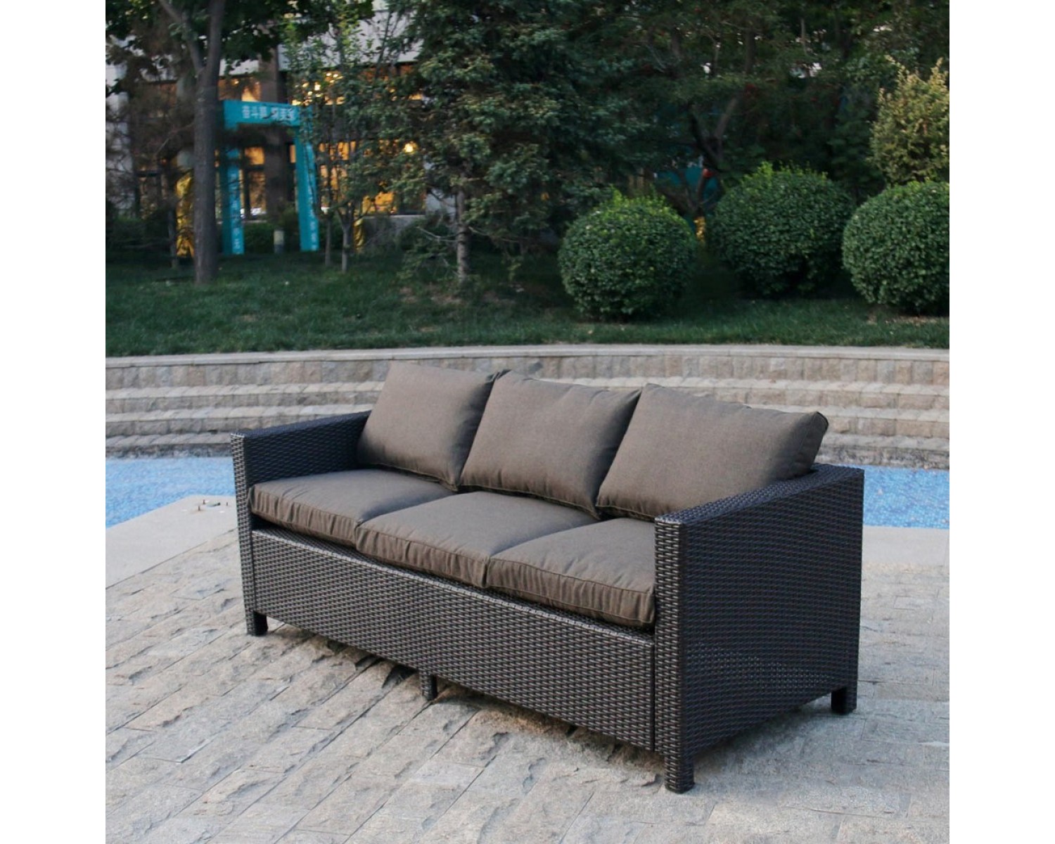 Плетеный диван S65A-W53 Brown