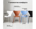 Комплект из 4-х стульев Seven Style белый с хромированными ножками