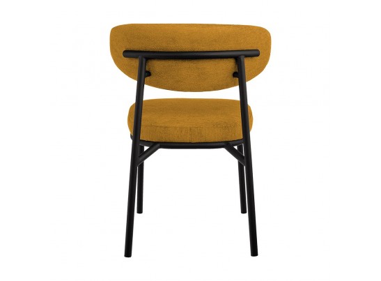 Стул Lucas 2 горчичный шенилл с чёрными ножками