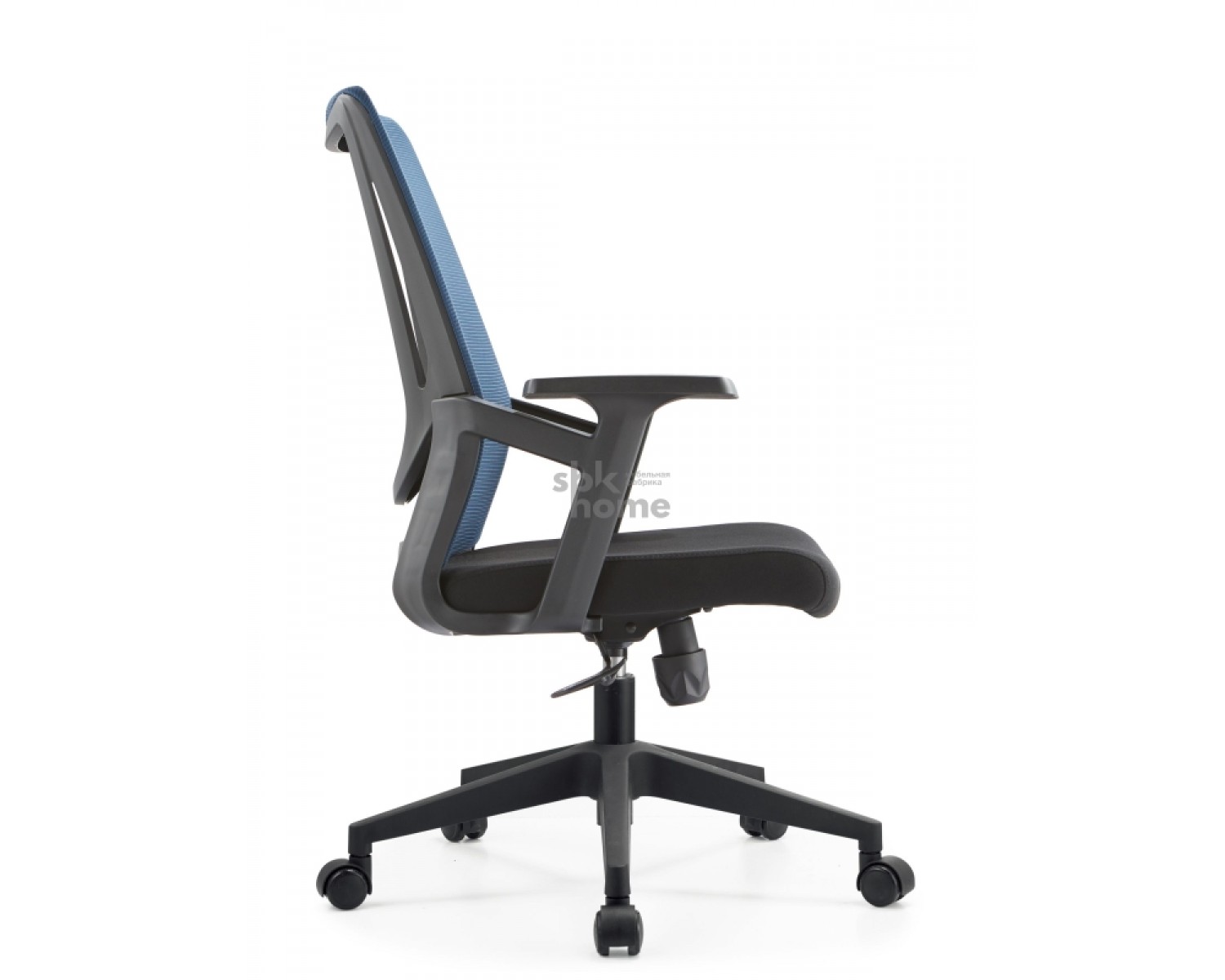 Кресло офисное,вращающееся LJ-2201В BLUE+BLACK (610*500*1070), LJ-2201В BLUE+BLACK ИМП