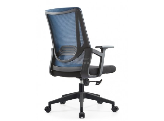 Кресло офисное,вращающееся LJ-2201В BLUE+BLACK  (610*500*1070), LJ-2201В BLUE+BLACK ИМП