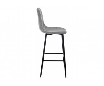 Барный стул Drop black / grey