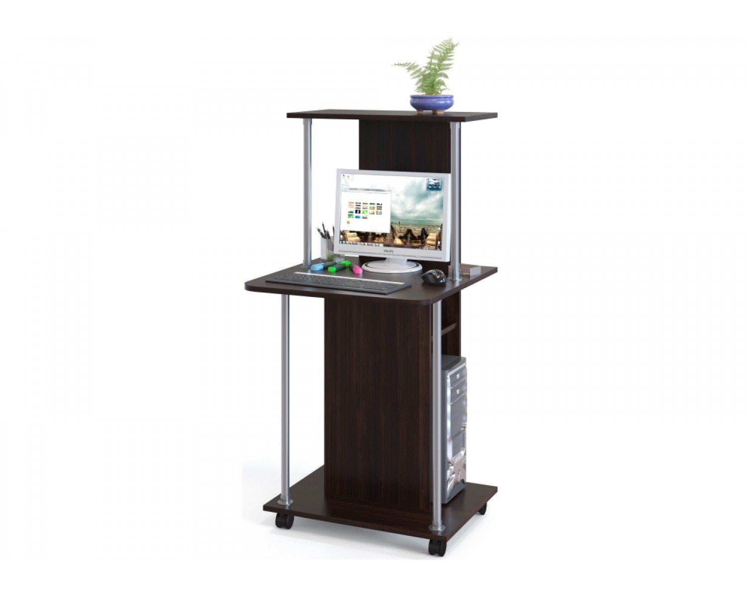 Компьютерный стол КСТ-12 60х60х125,5 венге