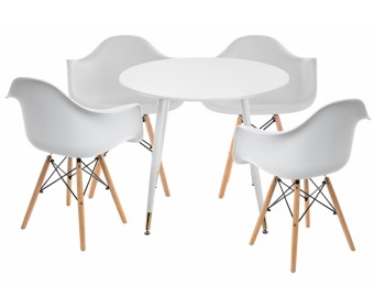 Обеденная группа Амител white / wood