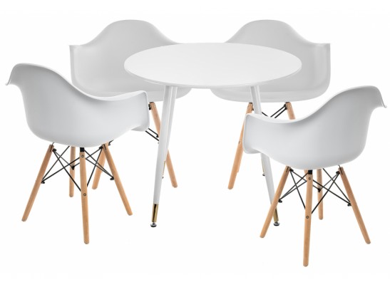 Обеденная группа Амител white / wood