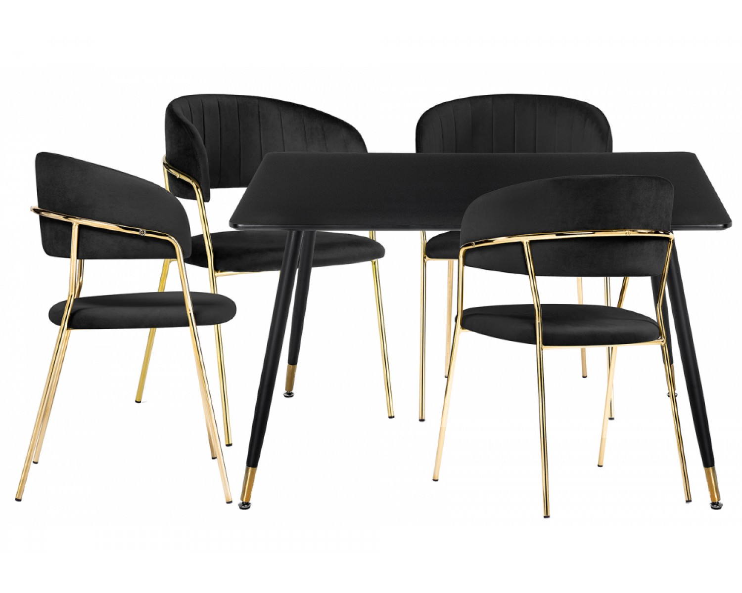 Обеденная группа Урасу black / gold