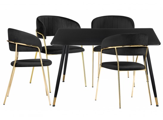 Обеденная группа Урасу black / gold