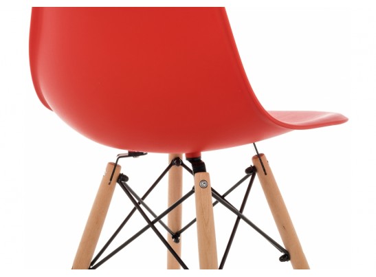 Пластиковый стул Eames PC-015 красный
