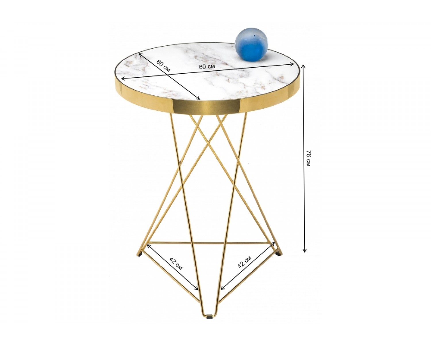 Стол Milena white / gold