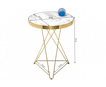 Стол Milena white / gold