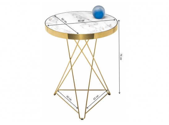 Стол Milena white / gold