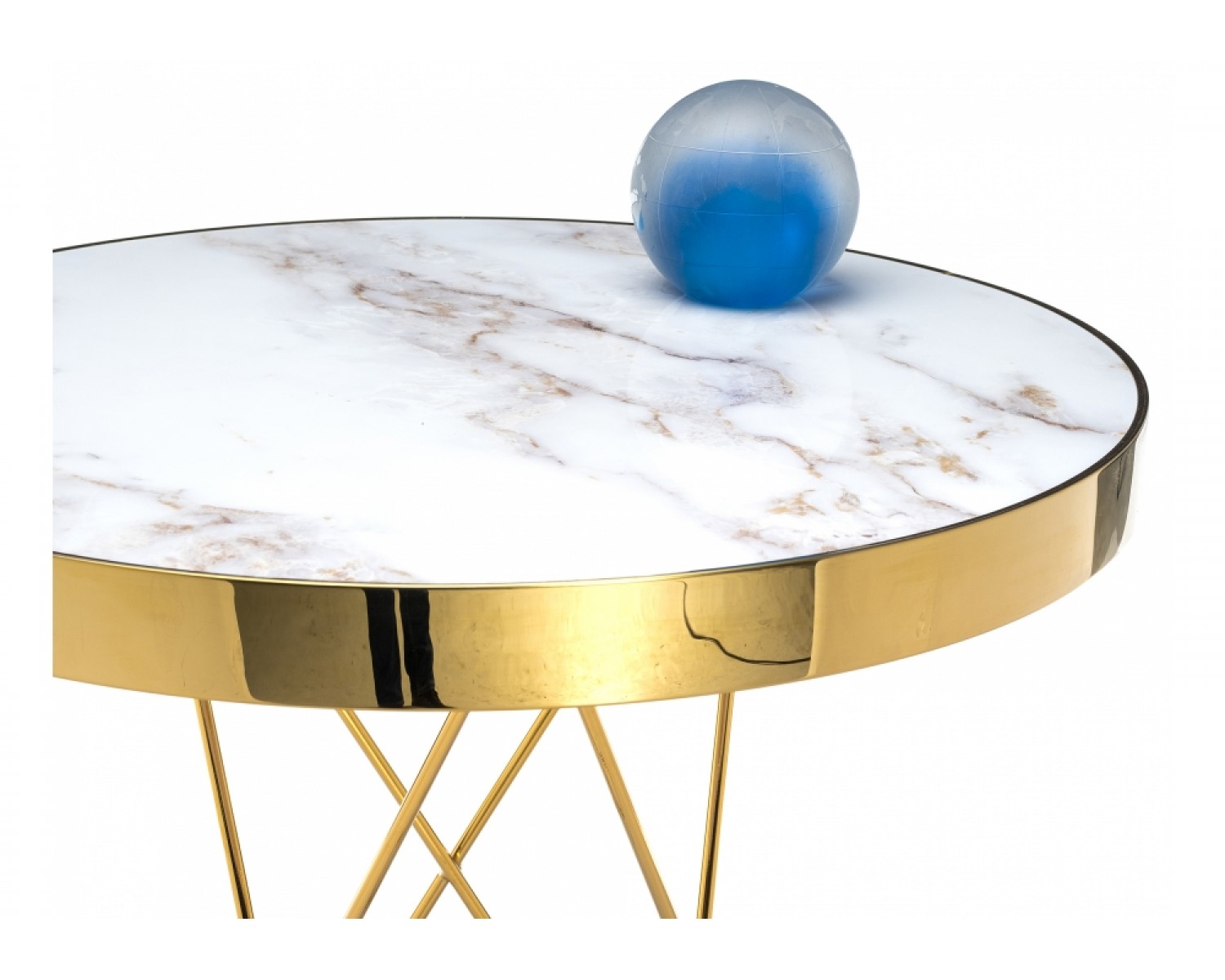 Стол Milena white / gold
