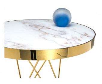 Стол Milena white / gold