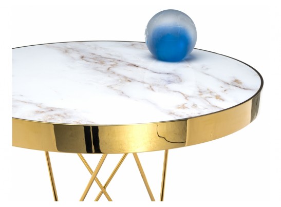 Стол Milena white / gold