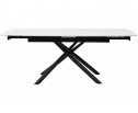 Стол Rivoli matt white marble sintered stone / black