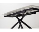 Стол Rivoli matt white marble sintered stone / black