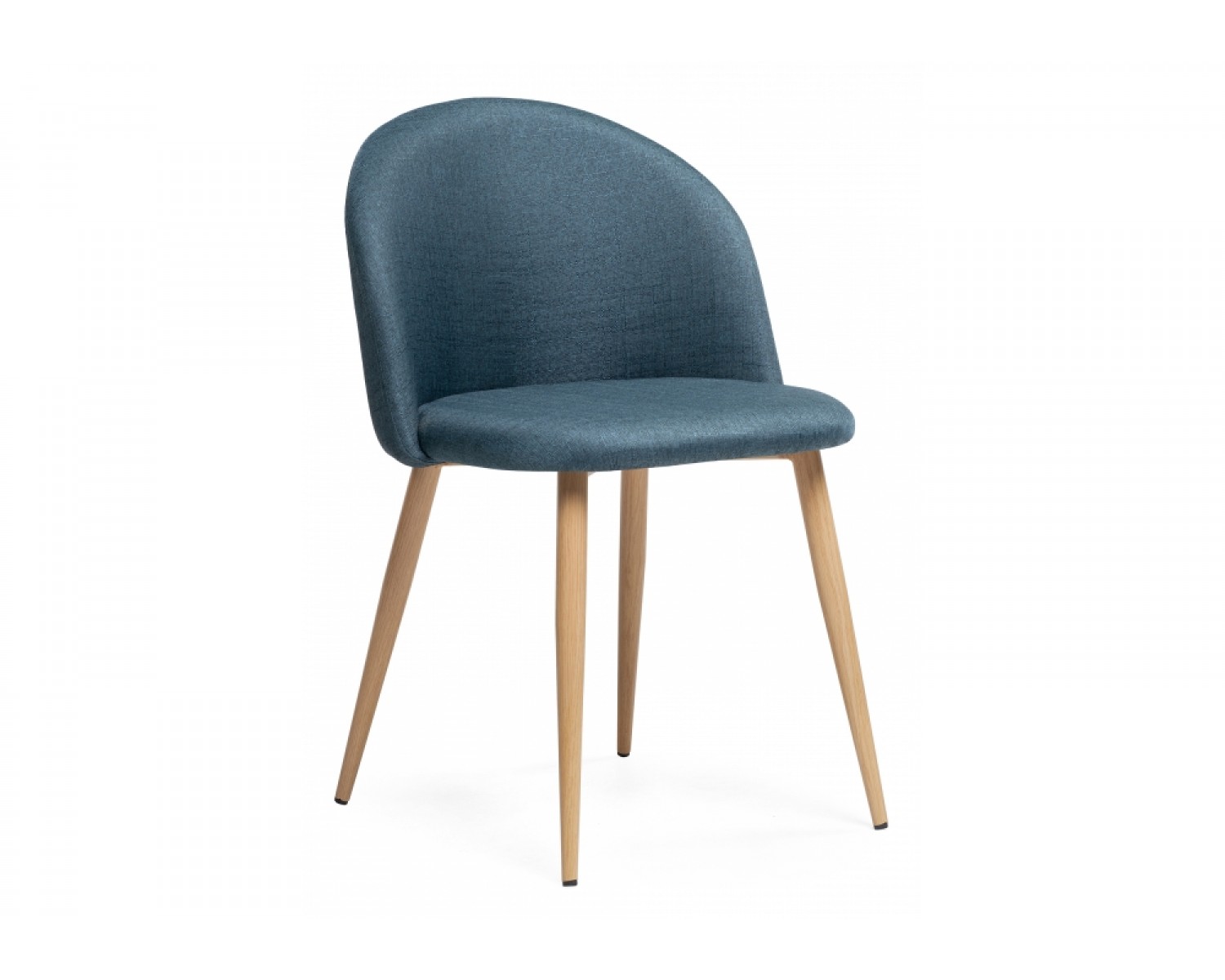 Стул на металлокаркасе Aldo blue / wood