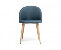 Стул на металлокаркасе Aldo blue / wood