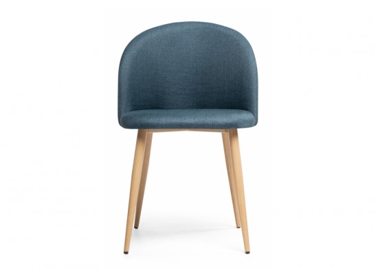 Стул на металлокаркасе Aldo blue / wood