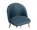 Стул на металлокаркасе Aldo blue / wood