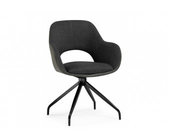 Стул на металлокаркасе Memfis graphite / black