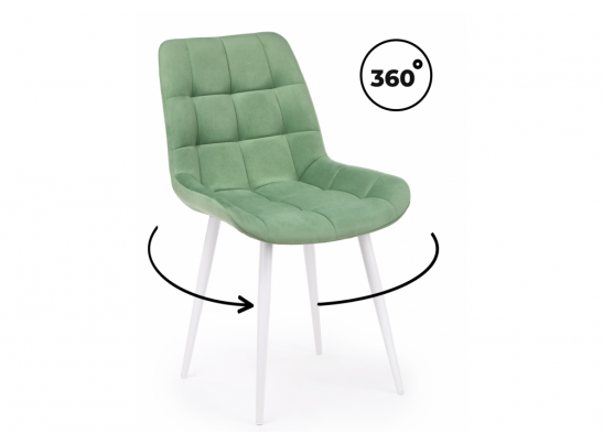 Стул на металлокаркасе Челси 360 К фисташковый (zd 651) / белый