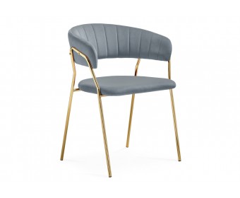 Стул на металлокаркасе Kamelia 1 gray / gold